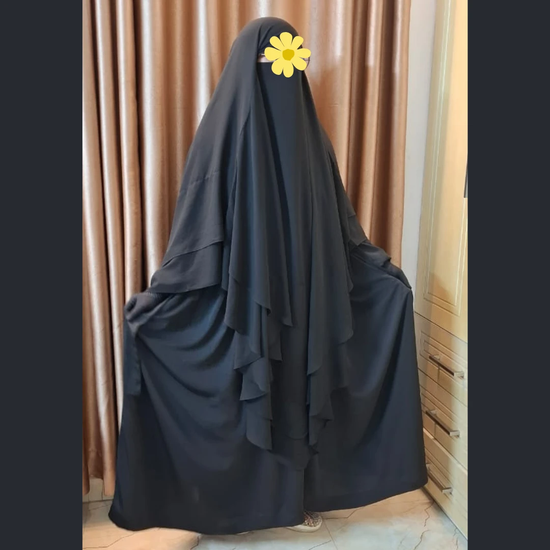 Black Jilbab Diamond Soft Georgette Burqa – Cherry Fabric BCB100